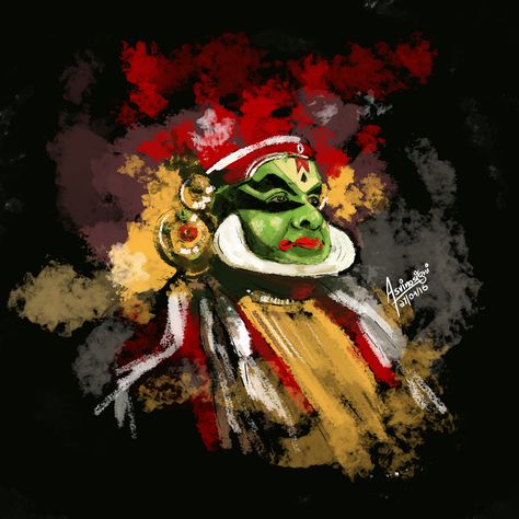 Kathakali on Behance Kadakali Painting, Kathakali Painting On Canvas, Yakshagana Painting, Kathakali Painting, Photography Sketchbook, Kerala Mural Painting, Dance Paintings, Music Painting, Soyut Sanat Tabloları