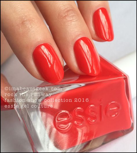 Essie Rock the Runway - Essie Gel Couture 2016. All the swatches 'n stuff at imabeautygeek.com Essie Gel Couture Swatches, Essie Gel Nail Polish, Nail Fashion Trends, Nail Polish Style, Essie Gel Couture, Gel Couture, Essie Gel, Essie Nail Polish, Essie Nail