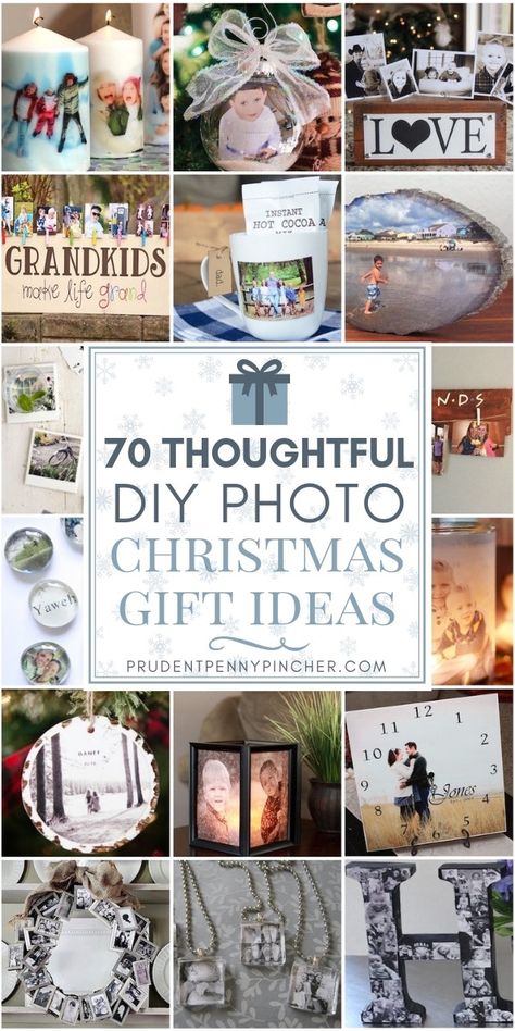 70 Thoughtful DIY Photo Christmas Gifts #Christmas #ChristmasGifts #DIY #DIYGifts Christmas Diy Gift Ideas, Photo Christmas Gifts, Diy Christmas Gifts For Family, Creative Diy Gifts, Wine Bottle Diy Crafts, Diy Gift Ideas, Diy Holiday Gifts, בר מצווה, Cadeau Photo