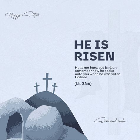 He Is Risen Design, He Is Risen Art, He Has Risen Easter, Jesus Blessing, Church Announcements, Easter Poster Design, Easter Graphic Design, Easter Flyer, Easter Flyers