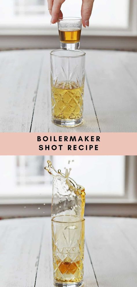 Boilermaker Drink - A Beautiful Mess Boilermaker Drink, Famous Drinks, Boilermaker, A Beautiful Mess, Shot Recipes, Lager Beer, Rye Whiskey, How To Make Beer, Beautiful Mess