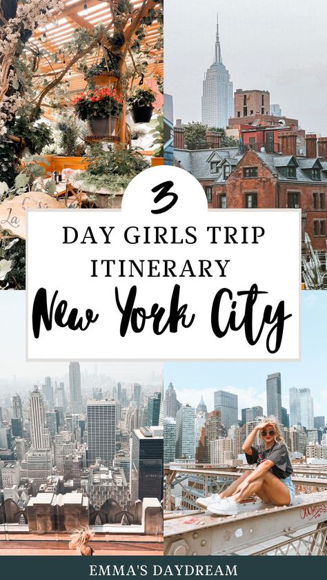 Planning for 3 days in New York City? Look no further with this complete travel guide that will help you plan the ultimate girls trip to New York City. Hit all the most instagrammable spots in NYC, learn about all the best places to eat, and get all the top New York City travel tips. | 3 day new york city itinerary | new york city travel tips | new york city travel guide | 3 day trip to new york city | New York travel guides and itineraries | #newyorkcityitinerary #newyorkcitytravel Trip To New York City Outfits, New York City Fall Trip, Trips To New York City, Must Dos In New York, A Weekend In Nyc, Couples Trip To New York City, New York 2 Days, New York 5 Days, Two Days In New York City