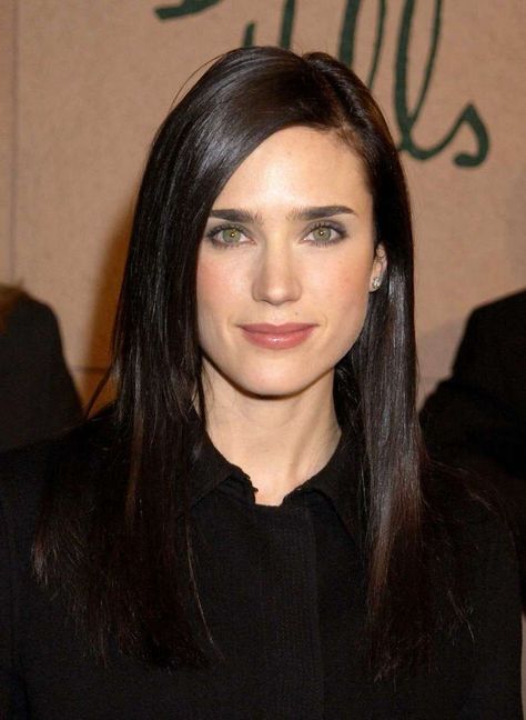 Jan. 11, 2002: Within mere weeks, Connelly began scooping up nominations and awards for her performance as the wife of a troubled mathmetician. This began with her win at the Broadcast Film Critics Awards in Beverly Hills, California. Photo: Gregg DeGuire, Getty Images / WireImage Jennifer Conely, Brunette Actresses, Long Dark Hair, Female Head, Bridal Makeup Looks, Hot Hair Styles, Jennifer Connelly, Beautiful Ladies, Jennifer Lawrence