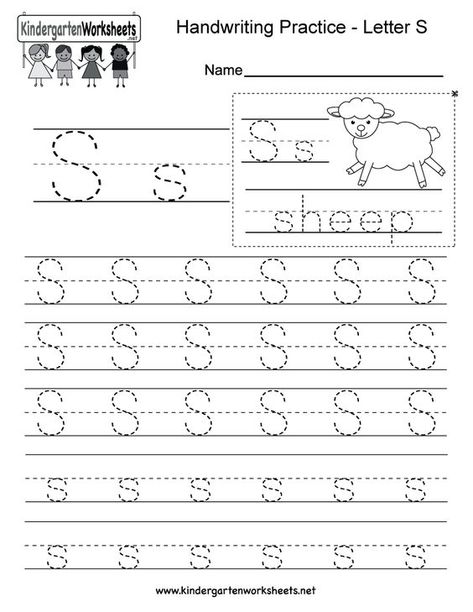 Free letter S writing worksheet. This series of handwriting alphabet worksheets can also be cut out to make an original alphabet card or booklet. You can download, print, or use it online. Kindergarten Checklist, Nursery Worksheet, Nursery Books, School Sheets, Tracing Preschool, Thanksgiving Math Worksheets, Letter S Worksheets, Letter Activity, Vegetable Chart