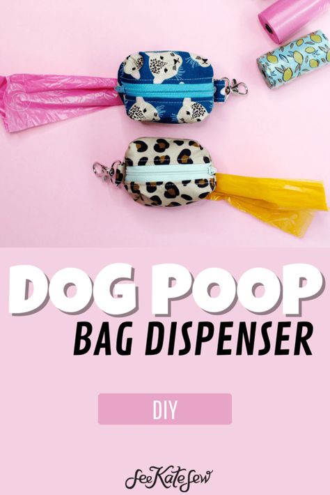 Dog Bag Sewing Pattern, Diy Dog Bag Carrier, Poo Bag Holder Diy, Diy Dog Crafts To Sell, Diy Dog Poop Bag Holder, Dog Poop Bag Holder Diy Patterns Free, Poop Bag Dispenser Diy, Dog Treat Bags Diy, Poop Bag Holder Pattern