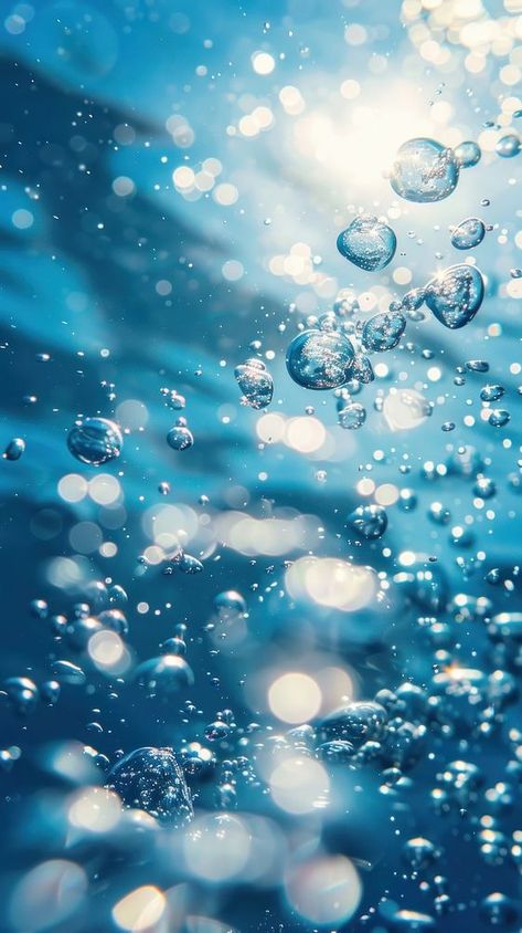 Bubbles Underwater, Pool Wallpaper, Underwater Bubbles, Background Water, Blue Bubbles, Award Template, Church Graphics, Water Aesthetic, Water Background