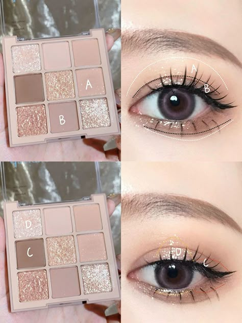 Brown Eyeshadow Tutorial, Eye Pigments, Doll Eye Makeup, Cute Eye Makeup, Korean Eye Makeup, Eye Makeup Pictures, Pinterest Makeup, Color Eyeshadow, Brown Makeup