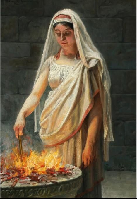 Marcus Licinius Crassus, Vestal Virgin, Goddess Of The Hearth, The Greeks, Greek Mythology Art, Roman Mythology, World Religions, Mom Art, Mythology Art