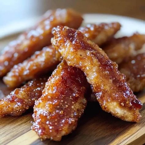 Bacon Brown Sugar Chicken Tenders - Recipecs Brown Sugar Bacon Chicken Tenders, Brown Sugar Chicken Tenders, Bacon Brown Sugar Chicken Tenders, Bacon Brown Sugar Chicken, Swiss Chicken Casserole, Deli Recipes, Tender Recipes, True Farmhouse, Swiss Chicken