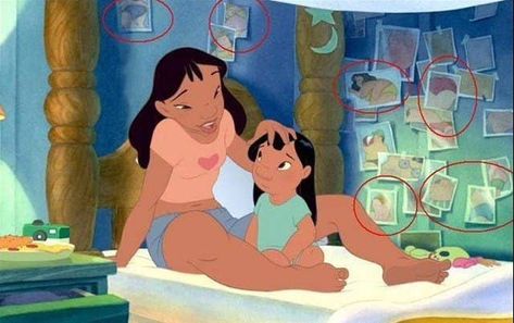 20 Hidden Messages In Cartoons That Probably Made You The Messed-Up Person You Are Today Disney Subliminal Messages, Lilo And Nani, Lilo And Stitch 2002, Lilo Y Stitch, Lilo Et Stitch, Film Disney, Disney Facts, Disney Lilo, Disney Junior