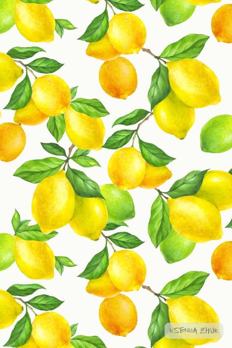 #realistcwatercolor #lemons #seamlesspattern #print #kitchen #surfacepatterndesign Swim Design, Lemon Drawing, Lemon Clipart, Dollhouse Rugs, Watercolor Kitchen, Lemon Watercolor, Light Grey Fabric, Fruit Party, Lemon Patterns