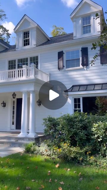 The Cozy Colonial | DeAnna Martino on Instagram: "Our exterior transformation in 20 seconds 🙌 Grateful for every trade that worked so hard on our house and our contractor who didn’t realize what he signed up for. I was incredibly detailed and definitely didn’t make it easy for him because I wanted to make sure we achieved the “new but make it look old” vibe for our forever home. In the end, I think we nailed it. 

#homerenovation #colonial #beforeandafter #interiordesigner #colonialhome #renovationproject #fireplace #housesofinstagram #homedecor #homedesign  #traditionalhome #traditional #hgtv #interiordesign #oldhome #home #homesweethome #renovation #housetour #hometour #exterior #exteriordesign" Colonial House Exterior Makeover, House Exterior Makeover, Colonial House Exterior, Classic Colonial Homes, Makeover House, Colonial House Exteriors, Colonial Style House, Home Exterior Makeover, Colonial Style Homes