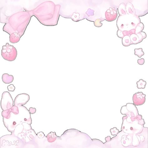 Kawaii Frame Overlays, Kawaii Edit Overlays, Cute Frame Transparent Png, Kawaii Frame Png, Pink Overlays For Edits Png, Kawaii Borders Frames, Pink Rentry Frame, Cutecore Frame, Cute Frame Template