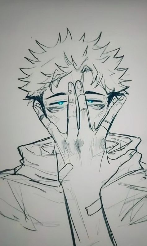 Eyes Of Heaven Drawing, Eyes Of Heaven Pose, Eyes Of Heaven, Male Poses, Anime Character Drawing, Anime Angel, Eye Drawing, Character Drawing, Jujutsu Kaisen