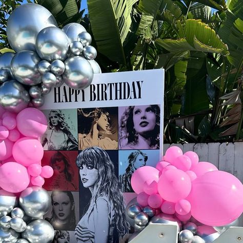 BACKDROPS MIAMI on Instagram: "Taylor swift birthday party theme!  . . . #happybirthday #birthday #birthdayparty #taylorswift #erastour #miamimoms #miamidade #letsdothis #backdrop #balloons #decor #partydecor #miamipartyrental" Taylor Swift Backdrop, Taylor Swift Balloons, Taylor Swift Birthday Party, Swiftie Birthday, Backdrop Balloons, Instagram Taylor Swift, Balloons Decor, Taylor Swift Birthday, Taylor Swift Posters