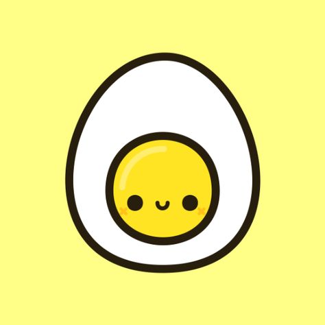 Kawaii Yummy Egg - Holly Cute Food Doodles Kawaii, Cute Yellow Drawings Easy, Egg Drawing Cute, Egg Drawing Art, Egg Drawing, Cute Egg Cartoon, Kawaii Animal Food Drawings, Cute Small Drawings, Cute Easy Doodles