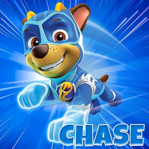 PAW Patrol on Instagram: “Mighty Chase! His super speed makes him the fastest pup in all of Adventure Bay! 💙🐶 . Tune in on June 28th to see Chase and his super speed…” Mighty Pups Birthday Party, Paw Patrol Images, Chase Paw Patrol Costume, Paw Patrol Mascot, Adventure Bay Paw Patrol, Paw Patrol Mighty Movie, Chase Dog Paw Patrol, Paw Patrol Costume, Imprimibles Paw Patrol