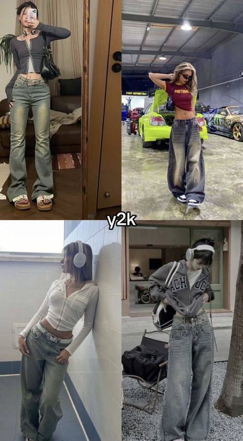 Yk2 Aesthetic Outfits, Yk2 Fashion, Yk2 Style, Y2k Core, Street Style Outfits Casual, Aesthetic Shorts, Fashion Crochet, 1 Aesthetic, Outfit Inspo Casual