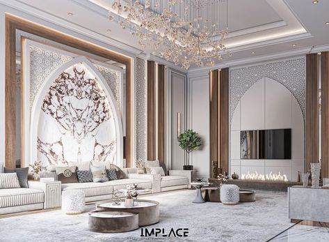 Modern Moroccan Interior Design, Modern Islamic Interior, Arabic Interior, Dental Design Interior, Arabic Interior Design, Arabic Architecture, Neoclassical Interior Design, Islamic Interior Design, Neoclassical Interior