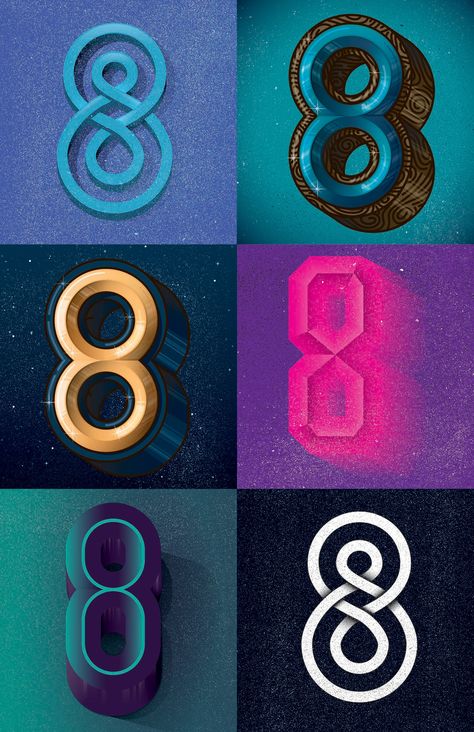 8-final-poster // Nick Slater Typography Numbers, Painting Lettering, Numbers Typography, Best Posters, Number Eight, Adobe Design, Typography Images, Sign Painting, Corner Decor