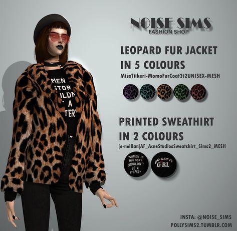 Happy Women’s Day! My first cc download ever:) All in one grab HERE Sims 4 Cc Coat Accessory, Leopard Fur Coat, Sims Videos, Leopard Belt, Leopard Jacket, Leopard Coat, Jacket Pins, The Sims 4 Packs, Fur Clothing