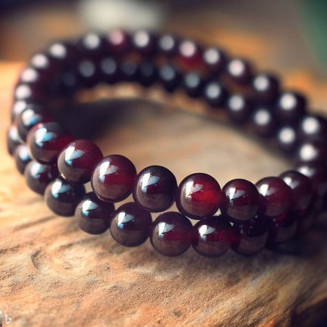 Natural Garnet Stone Beaded Bracelet Burgundy Gemstone Stretch Bracelet Handmade Size: Fits About 6 ~ 7.5 Inch Wrist, Elastic Garnet Gemstone Beads Jewelry For Gifts, Adjustable Garnet Bracelets Gift, Adjustable Garnet Gemstone Bracelets, Elegant Garnet Gemstone Bracelet, Garnet Bead Bracelet, Seashell Bracelet, Wrist Accessories, Wood Bead Bracelet, Snake Chain Bracelets