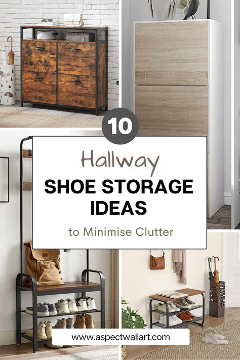 10 Hallway Shoe Storage Ideas to Minimise Clutter Hallway Ideas With Shoe Storage, Shoe Cabinet Decor, Hallway Shoe Storage Ideas, Foyer Storage, Hallway Shoe Storage, Shoe Storage Ideas, Minimize Clutter, Shoe Cupboard, Cosy Living