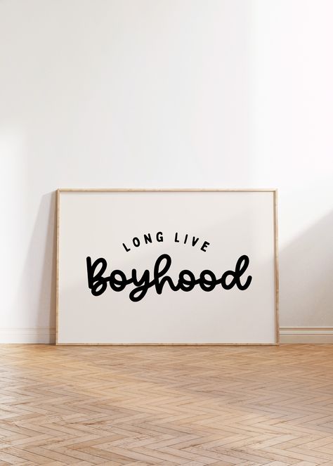 Long Live Boyhood Nursery, Boho Boy Nursery, Long Live Boyhood, Branding Checklist, Boys Playroom, Kids Bedroom Walls, Nursery Prints Boy, Playroom Wall Decor, Playroom Wall Art