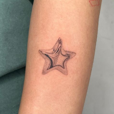 Chrome star 🤩 . . #tattoo #tattooideas #tattoos #tattooartist #tattooflash #tattooart #tattooshop #tattoostyle #tattoodesign… | Instagram Bubble Star Tattoo, Chrome Star Tattoo, Pointilism Tattoos, Chrome Tattoo Designs, Orb Tattoo, Chrome Tattoo, Locket Tattoos, Chrome Star, V Tattoo