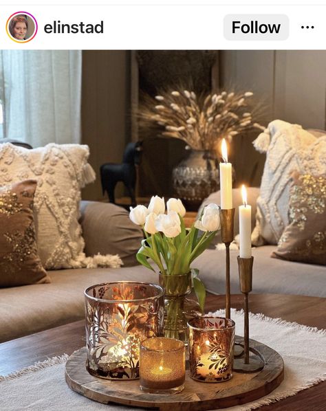 Fireplace Decorations, Coffee Table Decor Living Room, Table Decor Living Room, Home Decor Ideas Living Room, Bows Diy, Home Decoration Ideas, Living Room Decor Cozy, Ideas Living Room, Decor Home Living Room