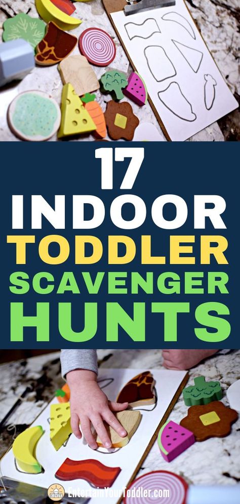 Scavenger hunts are great activities for toddlers and young kids to do indoor. Here are 17 inspirational examples. #scavengerhunts #toddleractivities #indooractivitiesforkids #EntertainYourToddler Treasure Hunt For Toddlers, Scavenger Hunt For Toddlers, Toddler Scavenger Hunt, Preschool Scavenger Hunt, Indoor Scavenger Hunt, Scavenger Hunt Ideas, Scavenger Hunt Birthday, Scavenger Hunt For Kids, Scavenger Hunts