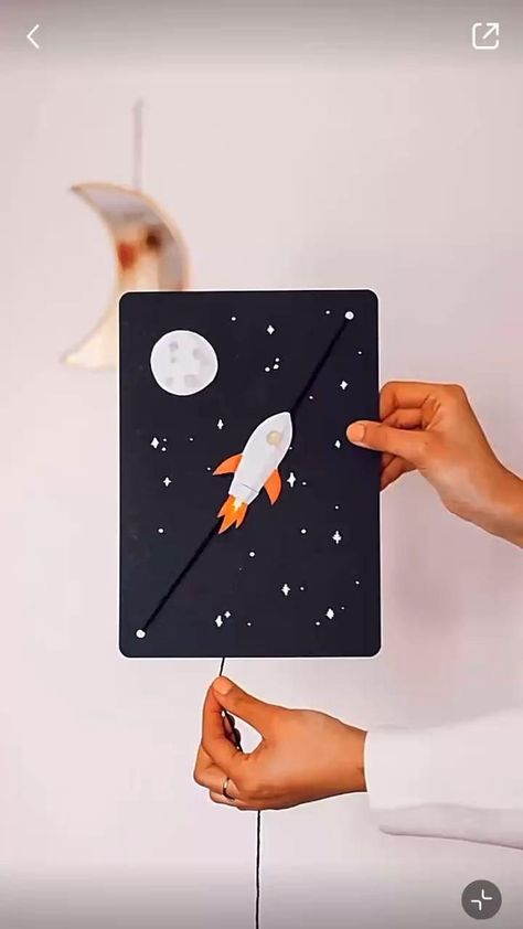 Paper Craft Ideas, Hand Crafts For Kids, Space Rocket, Diy Crafts For Kids Easy, Art Activities For Kids, Paper Crafts For Kids, Paper Crafts Diy Kids, Space Crafts, Preschool Art