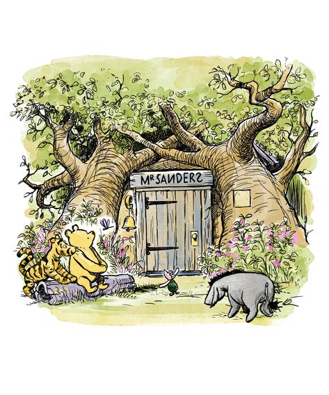 House At Pooh Corner, 100 Acre Wood, Pooh And Piglet, Winnie The Pooh Pictures, Hundred Acre Woods, Classic Winnie The Pooh, Images Vintage, Arte Inspo, Pooh Bear