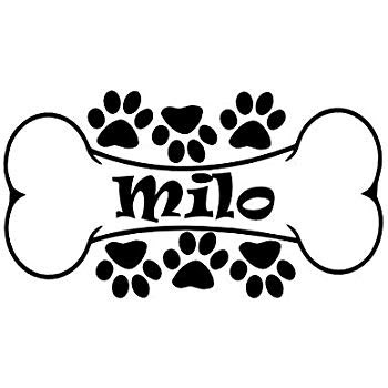 AmazonSmile: Personalized (R13) Name Dog Bone Vinyl Decal Sticker Custom: Home Improvement Personalized Wall Decals, Sign Fonts, Idee Cricut, Paw Print Stickers, Dog Treat Jar, Metal Tattoo, Name Sticker, Dog Decals, Bowl Food