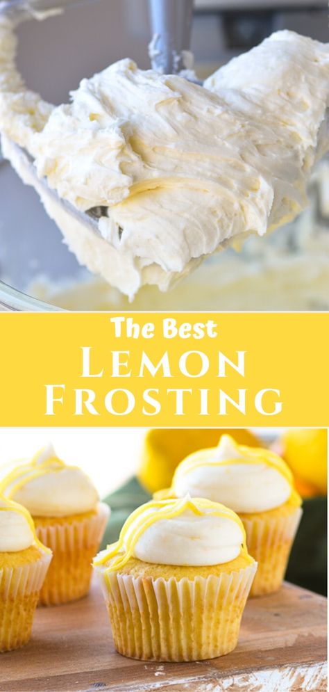 Lemon Frosting Recipes, Recipe For Cakes, Lemon Buttercream Frosting, Frosting Recipes Easy, Lemon Frosting, Cake Frosting Recipe, Lemon Buttercream, Slow Cooker Desserts, Buttercream Frosting Recipe