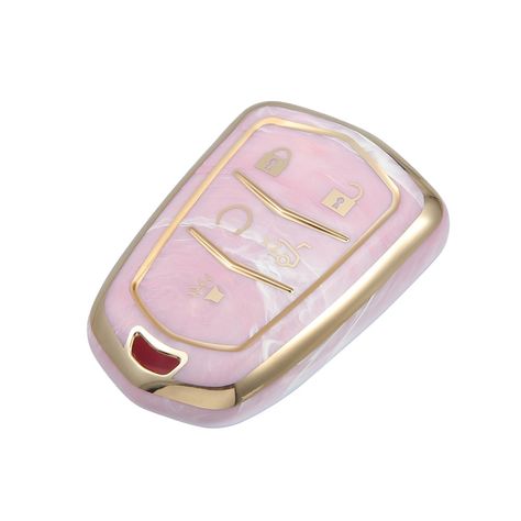 Compatible Vehicles: for Cadillac Escalade ATS CT6 CTS SRX XT4 XT5 XTS. Unique Benefits: Uniquely designed key fob cover to protect your key from scratches and damages. Also, it's a good decor for your car key. Built-in soft TPU which enjoys good elasticity for installation and matching. Besides, it also has strong wear and corrosion resistance. No signal deduction. Special Features: Product Material: TPU. Product Key Number: 5. Keychain: No. Pattern: Porcelain Pattern. Product Size: 7x4.5x1.4cm Pink Car Decorations Interior, Pink Car Accessories Interiors, Cute Cars For Teens, Accessories For Trucks, Pink Car Decor, Car Accessories For Girls Interior, Fun Car Accessories, Preppy Car Accessories, Car Bows