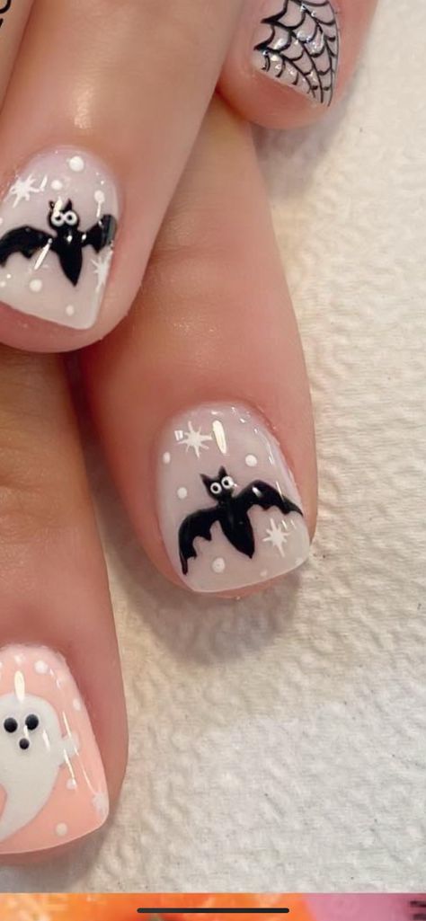 Nails Bats, Bat Nails, Halloween Nails, Nails