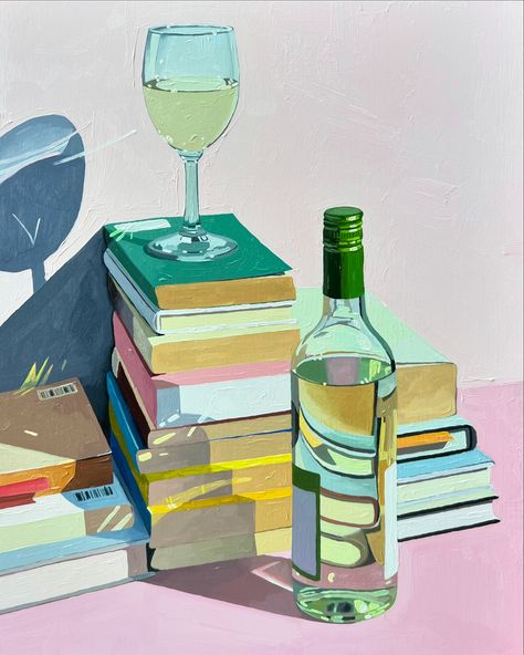 painting distortion through glass and liquid will never get old for me Leah Gardner, Paint And Drink, Dorm Art, Painted Wine Bottles, Daily Painting, Acrylic Oil Painting, Painting Lessons, Art Inspiration Painting, Modern Painting