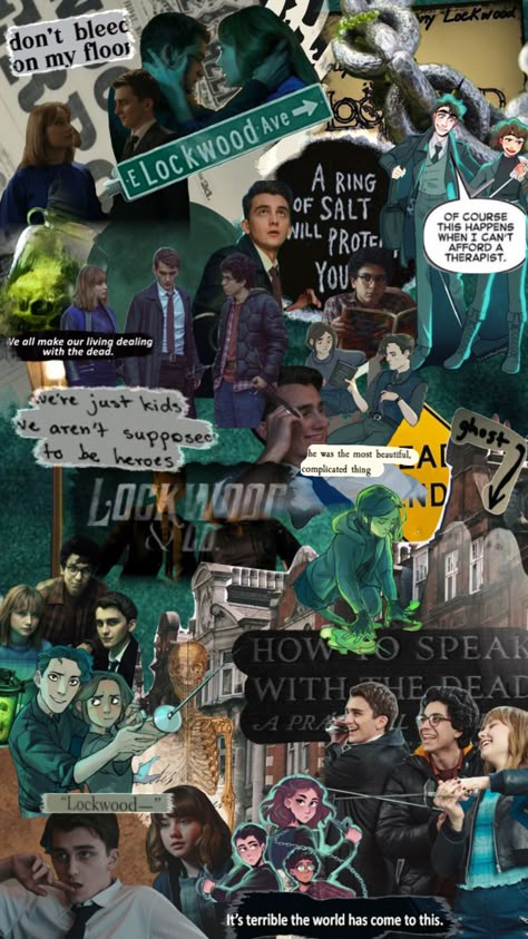 #lockwoodandco #lockwood #collageart #books #netflix #ghost #lucycarlyle #anthonylockwood #georgekarim Lockwood And Co Wallpaper Laptop, Lockwood And Co Wallpaper, Anthony Lockwood, Jonathan Stroud, Harry Potter Kids, Lockwood And Co, Name Writing, Ya Books, Book Memes