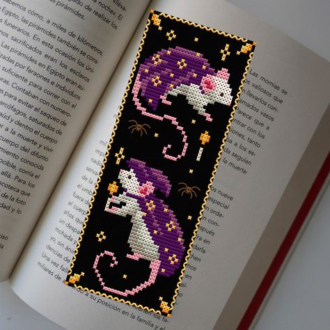 And as is tradition, here’s a miniature pattern of Halloween mice in the form of a bookmark. The pattern is now available in my Etsy shop (link in bio). #tourmalinepattern #crossstitchpattern #crossstitch #embroidery #pumpkincrossstitch #cozyplace #halloweenvibes #halloweenembroidery #garden #xstitch #xstitchpattern #funnycrossstitch #funnyembroidery #rat #cottagecore #farmhouse #pumpkin #mouse #mice #bookmark #booklover #bookmarkcrossstitch #xstitchbookmark #bookmarkdiy #book #bookstagram Samhain Cross Stitch, Books Cross Stitch Pattern, Cross Stitch Monochrome, Cross Stitch Patterns Bookmarks, Cross Stitch Bookmark Patterns, Yule Gifts, Book Cross Stitch, Aesthetic Bookmark, Bookmark Cross Stitch