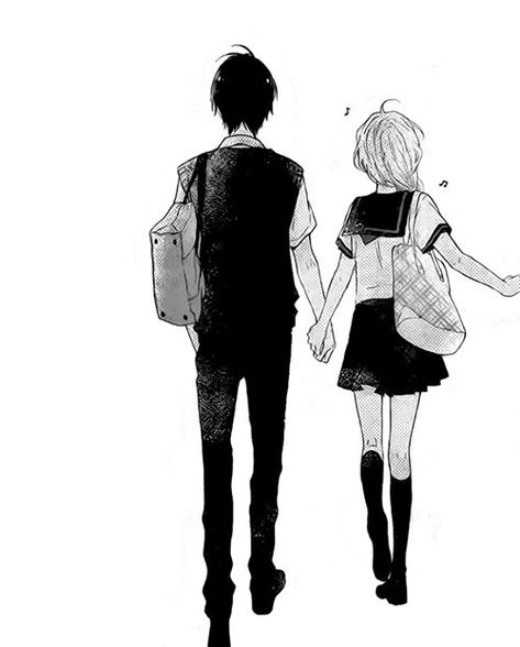 Anime Walking Pose Reference, Drawing Cute Couple, Anime Base Couple, Walking Poses, Couple Walking, Comic Tutorial, Drawing People Faces, Blur Background In Photoshop, Ni Idea