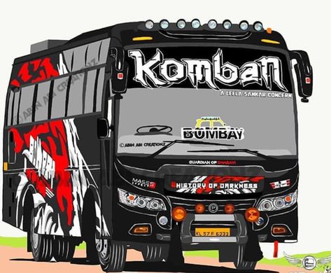 Komban Bus Drawing, New Bus Livery, Komban Bus Photos, Bus Mod Livery, Bus Skin Download, Komban Bus, Kerala Bus, Private Bus Livery, School Bus Games