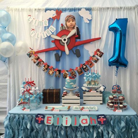 Pilot Theme 1st Birthday Party, Airplane Birthday Party Theme, Times Flies Birthday Party, Aviator Themed Birthday, Aviator Party Theme 1st Birthdays, Pilot 1st Birthday Theme, Pilot First Birthday Party, 1st Birthday Plane Theme, Time Flies Birthday Theme