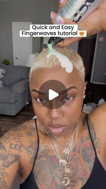 Las Vegas MakeupArtist on Instagram: "“Quick & Easy Finger Waves Tutorial 😍 SLAY OR NAY?" Fade On Women, Finger Wave Black Women, Very Short Hairstyle Women Black Woman, Waves On Women, Cute Finger Waves Black Women, Waves Hairstyle For Black Women, Pixie Cut Natural Curly Hair Black Women, Short Cut Hair Styles For Black Women, Waves Short Hair Black Women