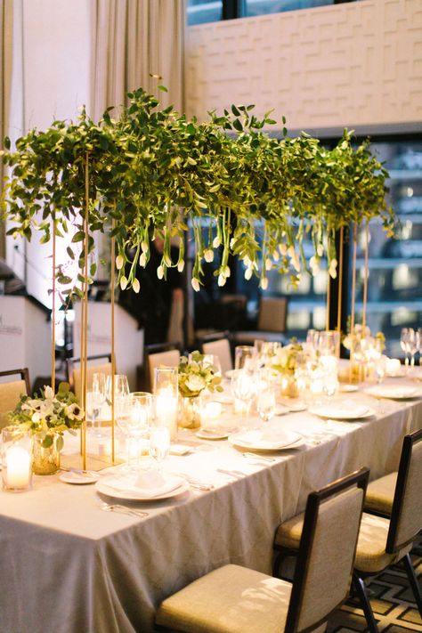 Tulip Centerpieces Wedding, Tulip Wedding Decorations, Hanging Tulips, Wedding In April, Langham Chicago, Hanging Flowers Wedding, New Home Decor Ideas, Wisteria Wedding, Tulip Centerpiece