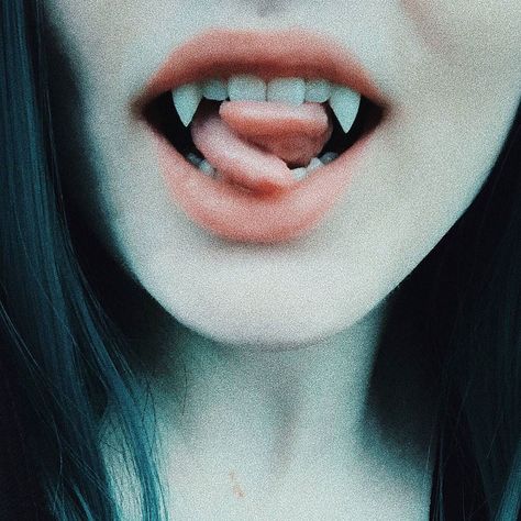 rogueandwolf: “This is deliciously spooky 😍❤ Would you get a split tongue?😈 - - - 📷 @sofi_neya #rogueandwolf #splittongue #fangs #vampy #vampire #spooky #badass — view on Instagram... Labret Vertical, Body Modification Piercings, Piercing Tongue, Strega Fashion, Female Vampire, Vampire Fangs, Vampire Teeth, Vampire Girls, By Any Means Necessary