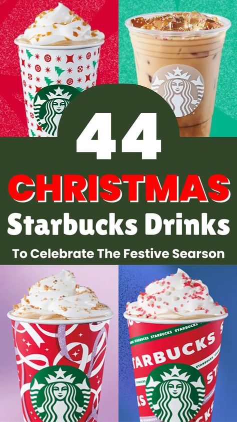 44 Festive Starbucks Drinks to Celebrate the Christmas Season Starbucks Seasonal Drinks Holidays, Hot Lattes At Starbucks, Starbucks Christmas Drinks 2024, Best Starbucks Christmas Drinks, Cran Merry Starbucks Copycat, Starbucks Secret Recipes, Christmas Coffee Starbucks, Christmas Starbucks Drinks No Coffee, Sweet Hot Starbucks Drinks