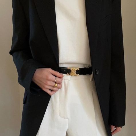 Celine Medium Triomphe Belt Celine Belt Outfit, Celine Belt, Belt Outfit, Celine Accessories, Celine Triomphe, Loungewear Outfits, Minimal Accessories, Fits Women, Minimal Outfit