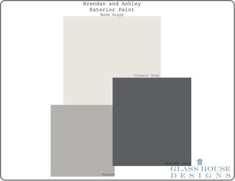 Warm Gray Paint Color Scheme-  Benjamin Moore Paint Benjamin Moore Exterior Paint, Warm Grey Paint Colors, Benjamin Moore Exterior, Warm Gray Paint, Gray Exterior, Interior Paint Colors Schemes, Real Estat, Exterior Paint Color, Paint Color Schemes