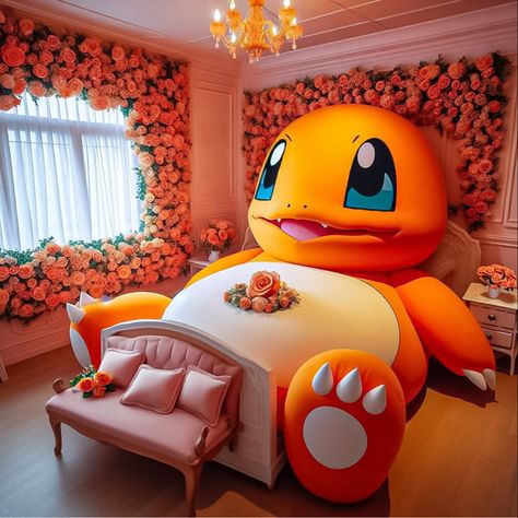 Pikachu Room, Pokemon Bedroom Ideas, Pokemon Bedroom, Barn House Interior, Kids Room Interior Design, Fantasy Furniture, Cute Furniture, Twins Room, Cool Beds